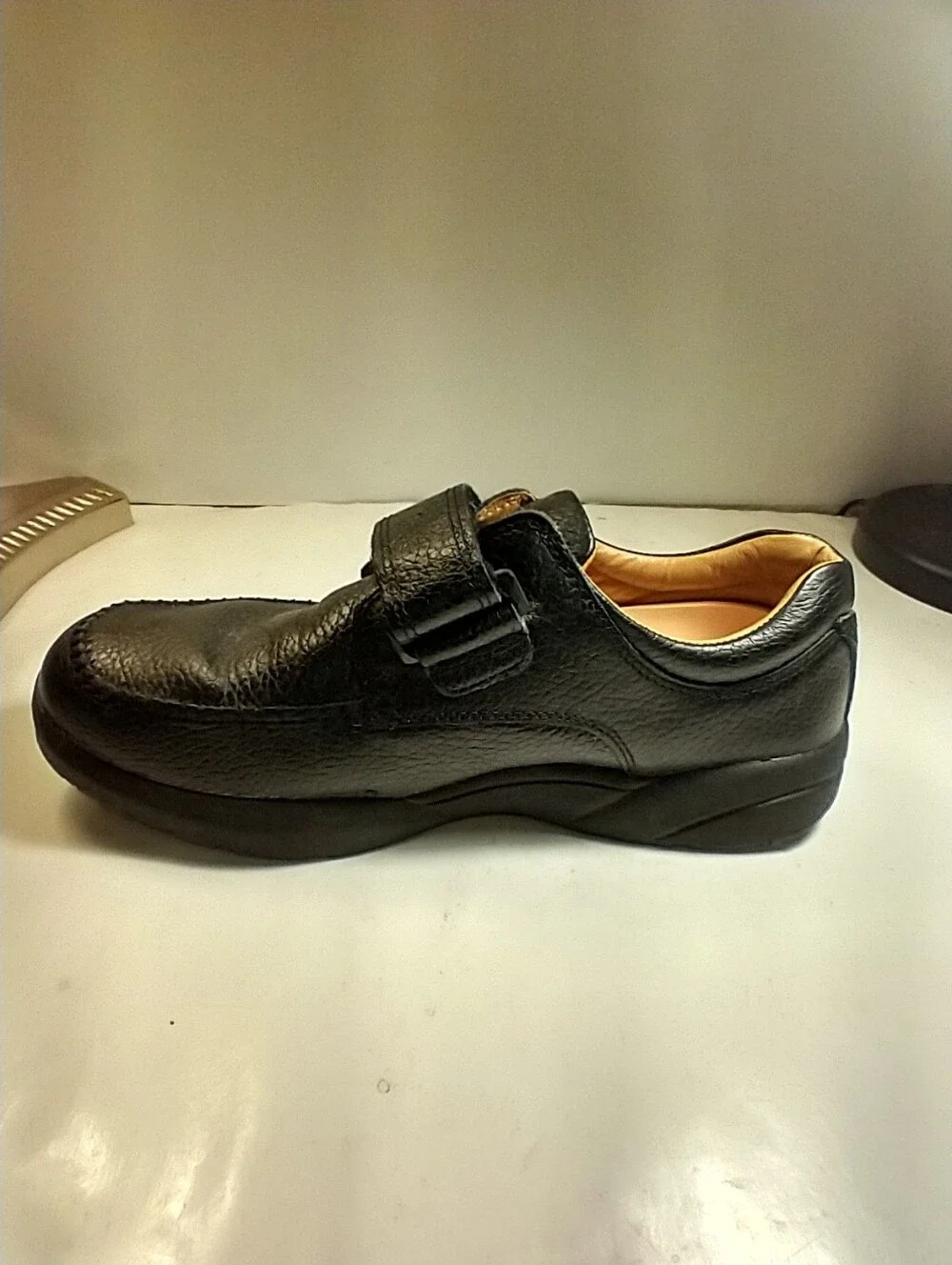 Dr Comfort Scott 9210 Black Leather Orthopedic Diabetic Shoes Men's sz 9.5W.
